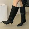 Eilyken Street Style Thin High Heels Pointed Toe Women Knee-High Boots Autumn Winter Party Prom Ladies Shoes