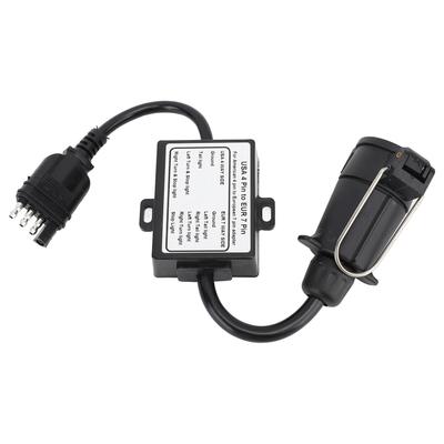 Anhängeradapterstecker 4-polig auf 7-polig Konverter mit 2- auf 3-Leiter-System Verkabelungsstecker für Wohnwagen