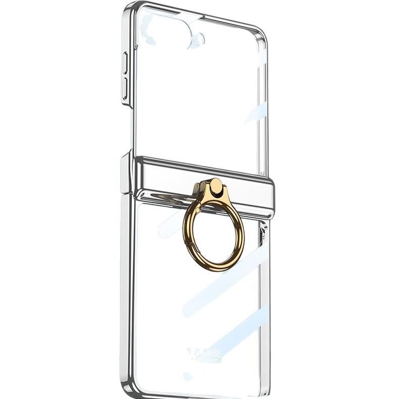 Samsung Z Flip7 Clear Folding Case - Full Coverage, Anti-Fall Protection