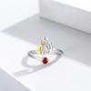 Adjustable Heart Rings Featuring Girl and Dog Designs Electroplated for Long Time Use for Pet Lovers