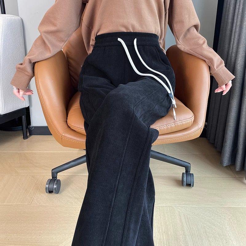 Wide Leg Pants Women Spring Autumn Winter Casual Sweatpants - Fleece and Non-Fleece Options