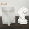 Sculptură din silicon pentru cap de cal și reutilizabilă 3D, lumânare cu cap de cal, tencuială, artă, rășină, fabricare bricolaj, săpun, aromă, lumânare, mucegai, furnituri pentru artizanat, decorațiuni pentru acasă