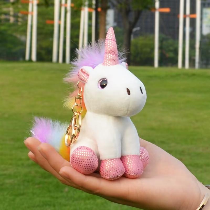Kawaii Unicorn Plush Keychain Horse Plush Doll Bag Pendant 12CM