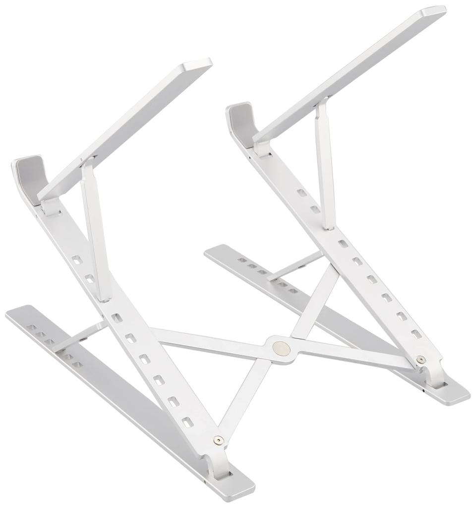 KING Silver Foldable Laptop Lightweight Aluminum with Dedicated Case ALS-W02 Stand,