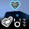 Car LED Heart-shaped Ambient Lights Solar USB Charging Interior Atmosphere Lights for Cars Perfect Gift Decoration