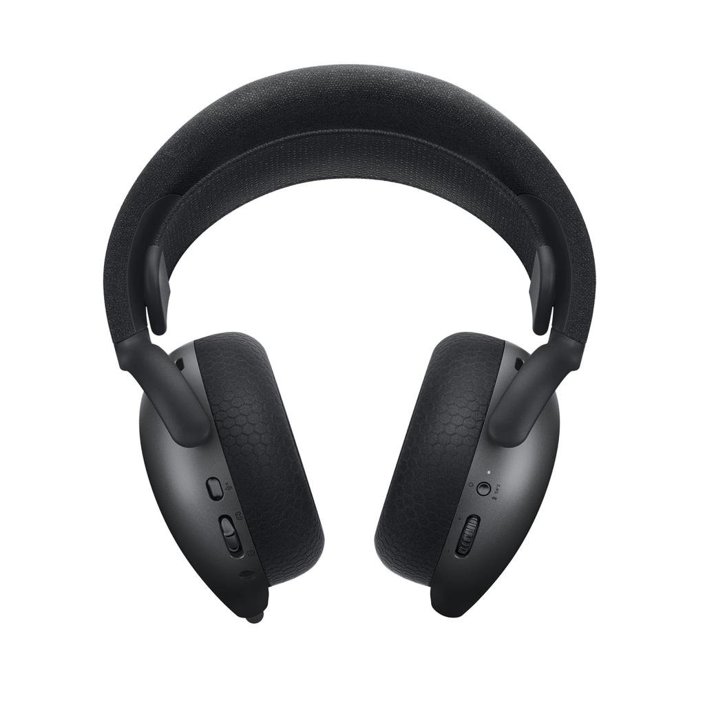 Alienware Tri Mode Wireless Gaming Headset AW725H Dark Side of the 40mm Certified Dolby Retractable Boom AI Noise Lightweight RGB Bluetooth - Moon,