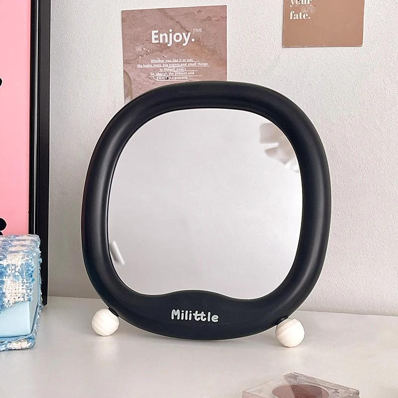 Kawaii Little Tail Makeup Mirror Cute Portable Desktop Mirror for Student Dormitory INS Style Decorative Mirror Bedroom Decor