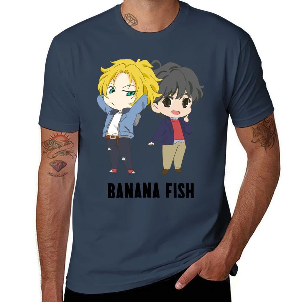 Banana Fish Tshirt Breathable Mesh Panel Tshirt