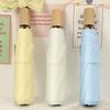 Glue Folding Umbrella Women's Sunny and Rainy Dual-use High-value Durable Sunscreen Umbrella Ins Color