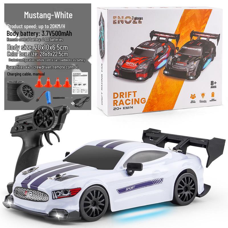 1:14 Scale RC High-Speed Drift GTR Sports Car - 4WD, Lights, Remote Controlled Racing Toy for Boys