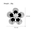 Fashion Rhinestone Flower Brooches For Women Elegant Clothing Pins Party Jewelry Gifts