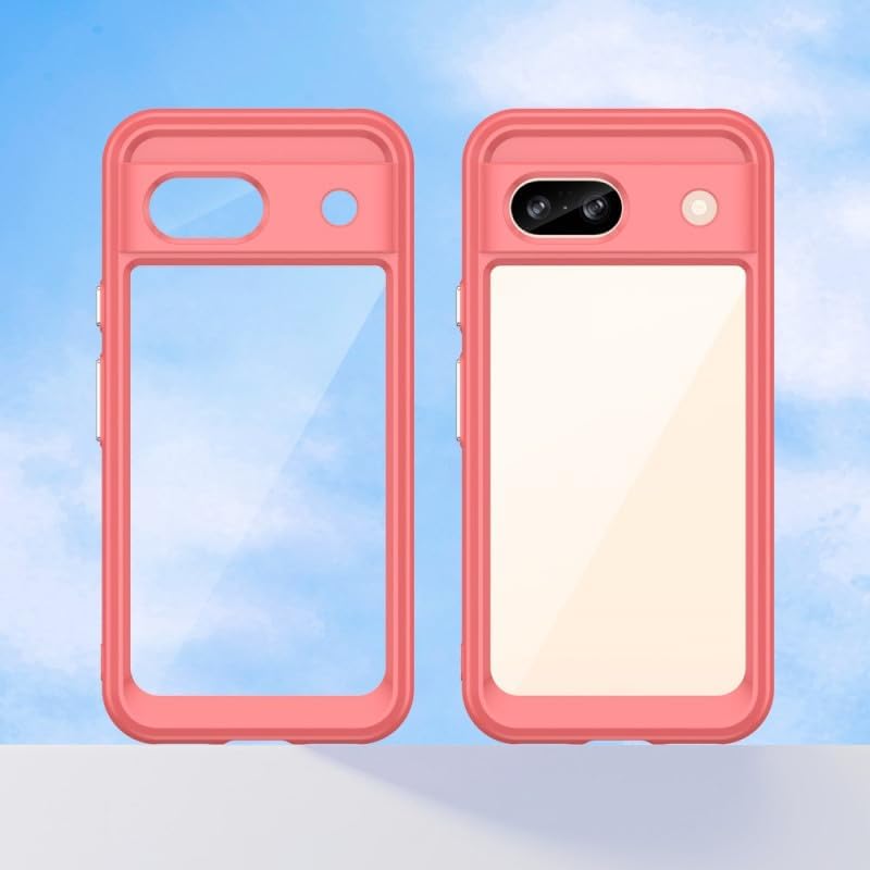 Careflection Premium Hybrid Bumper Camera Protection Case For Google Pixel 8A Coral Red 0 красный