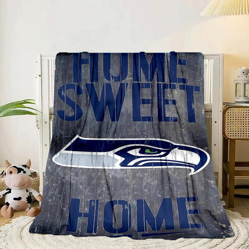 Coperta Portatile/Morbida Seattle Seahawks Logo Coperta da Letto Adatta per Viaggi Campeggio Soggiorni Uffici Divani Regali per Fan