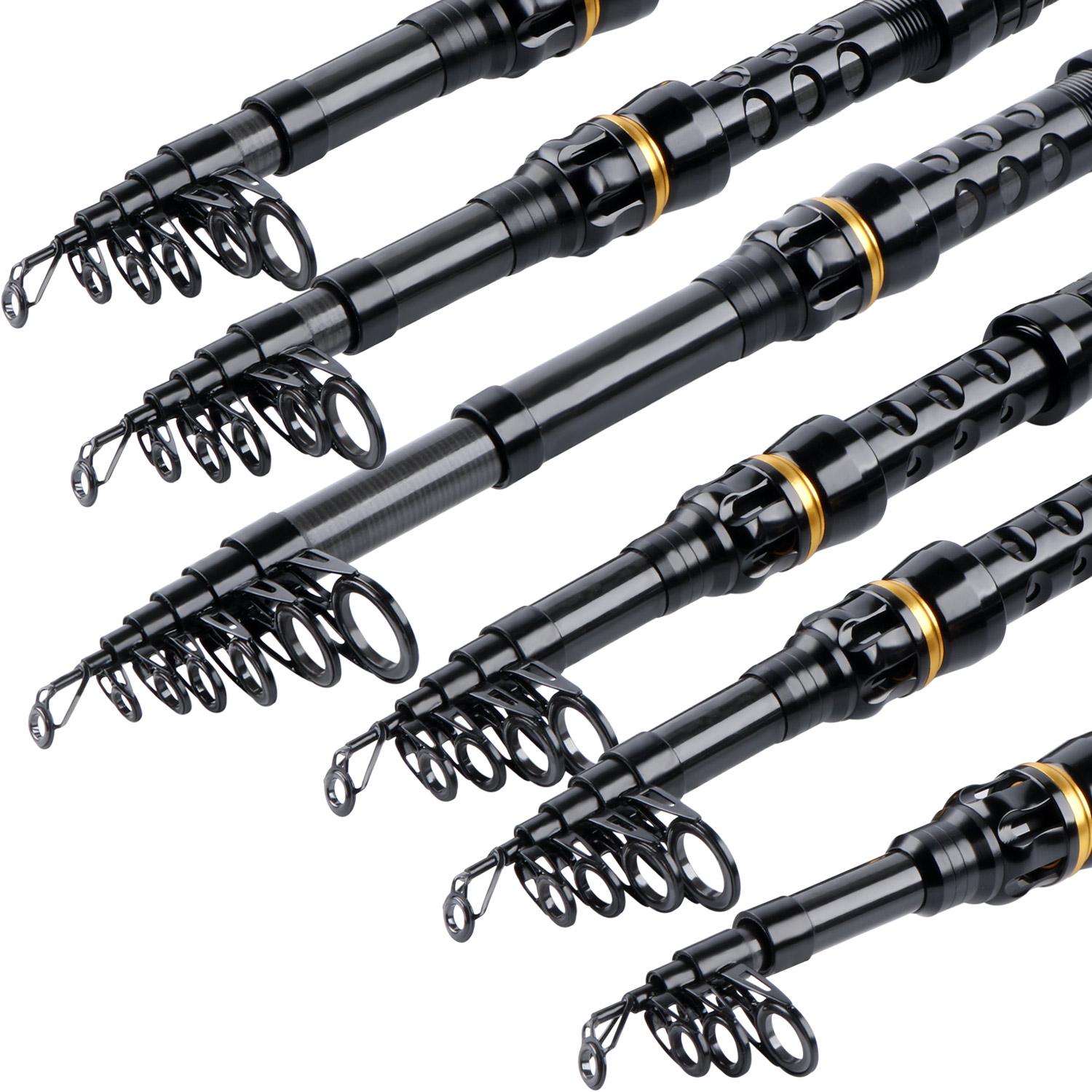 Sea Fishing Rod Carbon 1.83.6M Telescopic Pole Travel Freshwater