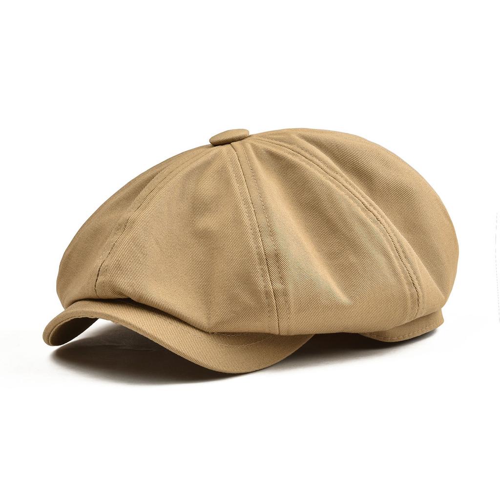 Botvela Newsboy Cap Men's Twill Cotton Hat Baker Boy Caps Retro Big Headpiece Large Hats Cabbie Apple Beret