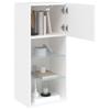 TV Cabinet with LED Lights White 40.5 X 30 X 90 Cm