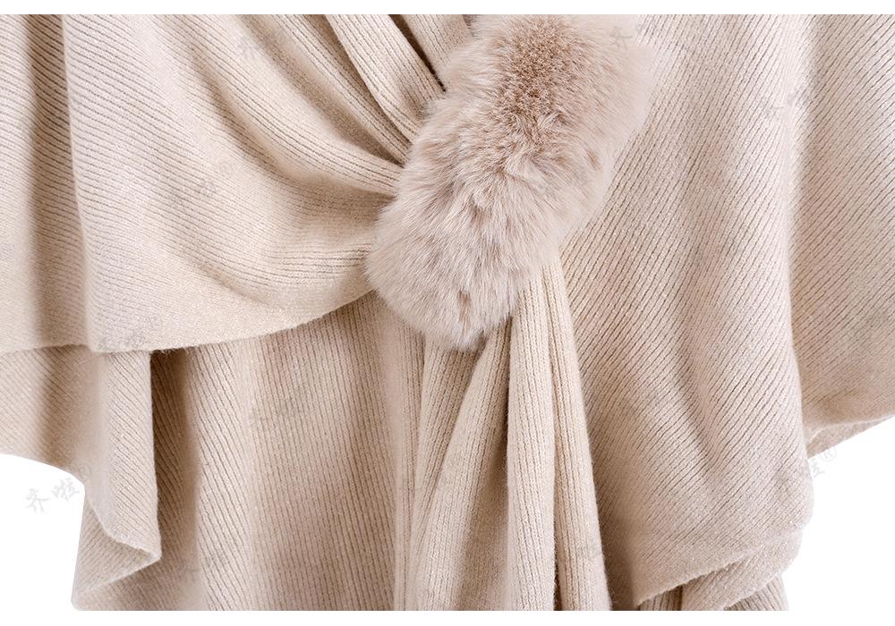 Autumn/Winter Elegant Knit Tassel Shawl Cardigan Cloak Sweater for Women