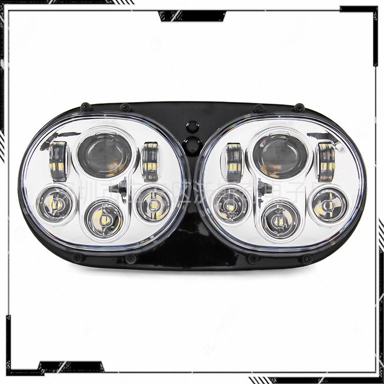Harley Road Glide 5.75" 90W LED Dual Headlight for Non-destructive Modification