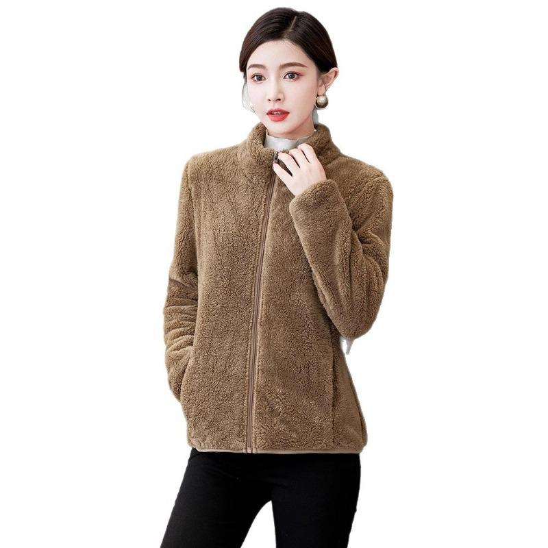 Women's Autumn Coat Women's Autumn and Winter Outer Women's High-end Women's Clothing Light Luxury Aura Strong Lamb Wool Sweater