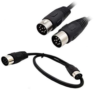 Rosebe DIN Male To Male MIDI DIN Speaker Cable MIDI Extension Cable DIN Signal Audio Connection Cable 8-Pin Connector, 8-Pin 8-Pin Cable, 8-Pin
