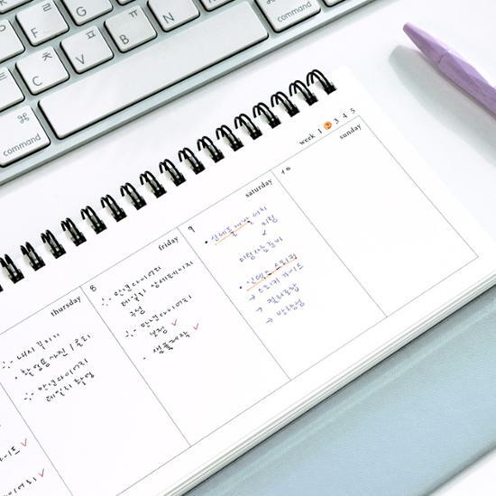 Ocheck Standing Weekly Planner Desktop Weekly Scheduler, a Popular Phrase In Korea