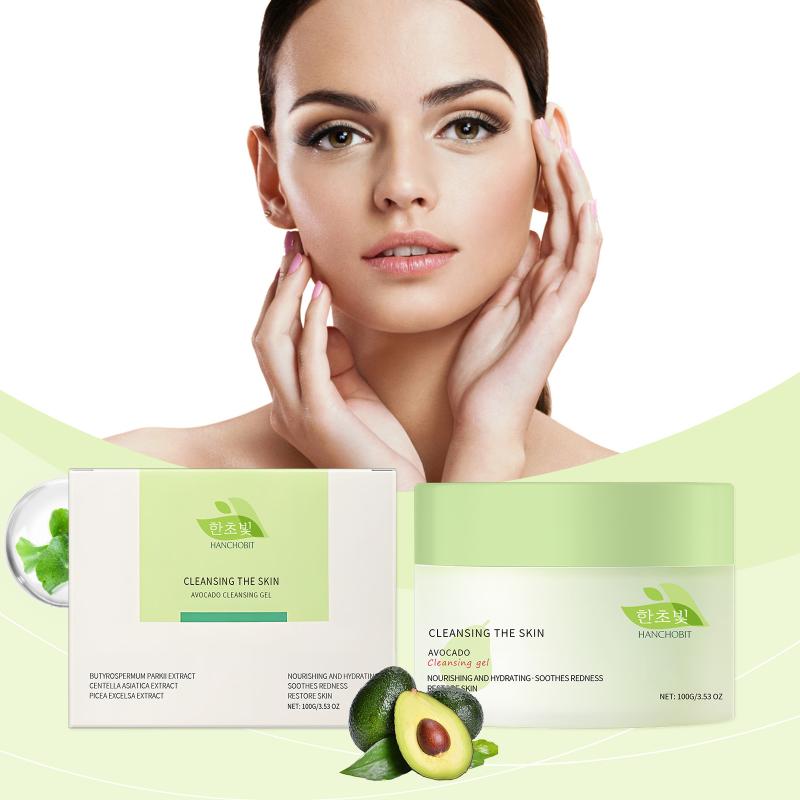 Hanchobit Avocado Cleansing Cleansing Gel, Gentle Cleansing Face Makeup Cleansing Cleansing Cream