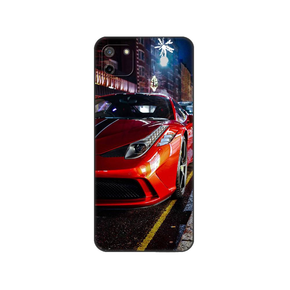 Black Tpu Case For OPPO Realme 8i C25 C25S C11 2020 2021 C20 C21 C21Y C25Y Back Cover Cool Sports Car Design