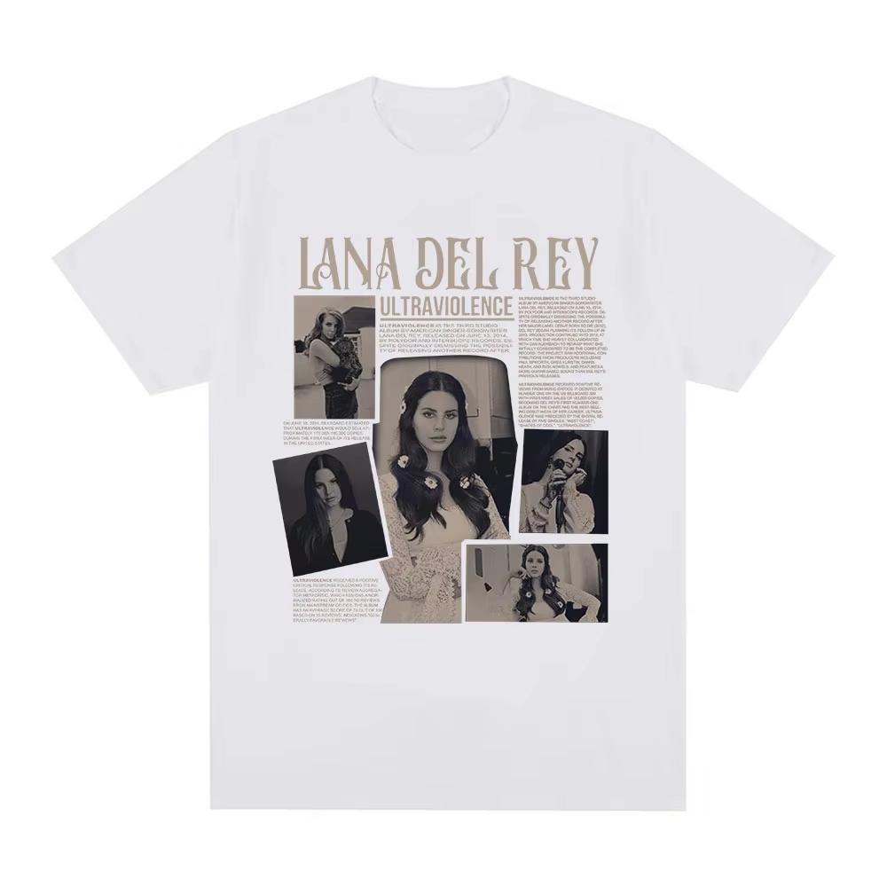 T-shirt Lana Del Rey Ultraviolence Album Musicale T-shirt Uomo Donna Vintage Manica Corta Larga T-shirt Harajuku Streetwear