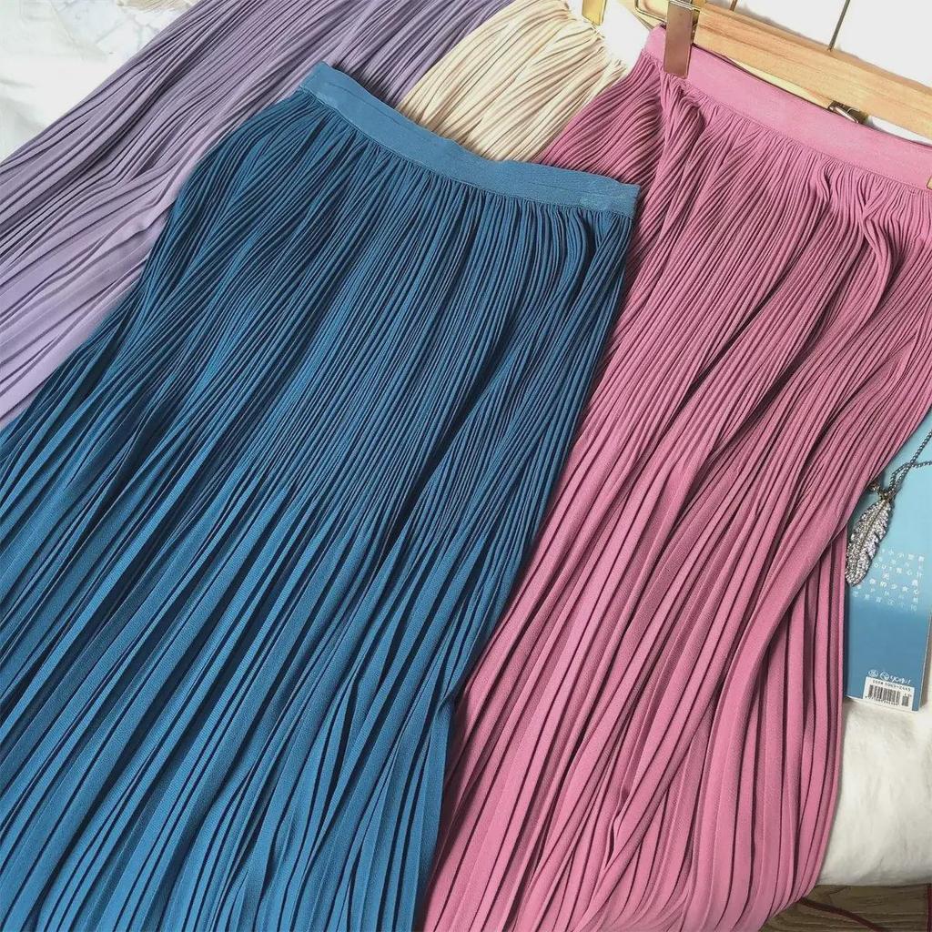 Super Slimming Pleated Midi Skirt - New Heavyweight Design for Summer