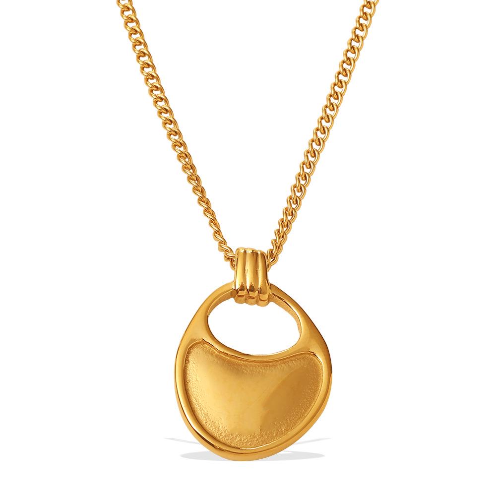 Elegant Saddle Shape Geometric Pendant Necklace