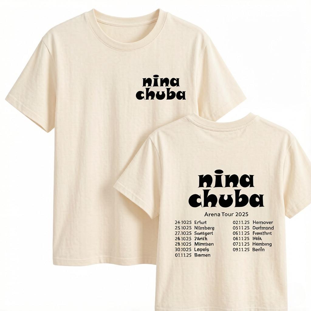 

Nina Chuba Arena Album 2026 commercial Tshirt Unisexs fashion retro shortsleeved Tshirt casual Tshirt joy hip hop style XL