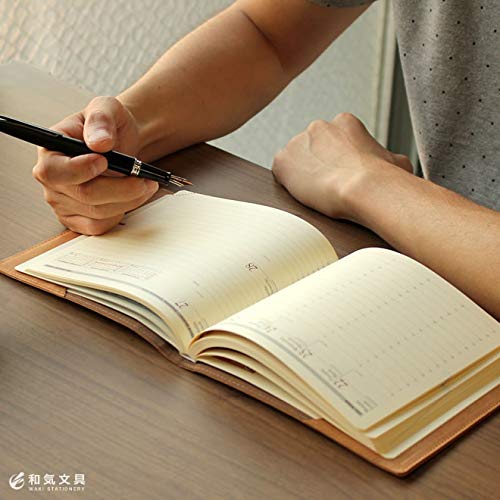 Waki Stationery Original Quo Vadis Executive Size Made in Japan Genuine Leather Notebook Cover, Waxed Leather (Cover Only), Lavender