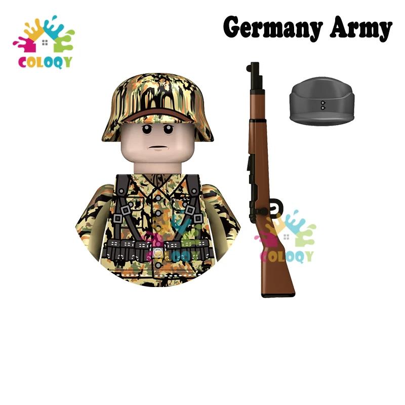 Kids Toys WW2 Military Army Sets Building Blocks Soviet US China Soldiers Mini Action Figures Medal Toys For Kids Birthday Gifts