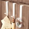 No Drill Heavy Duty Over-the-Cabinet Door Hook Wooden Glass Cabinet Bathroom Dorm Towel Headphone Kitchen Storage Organizer