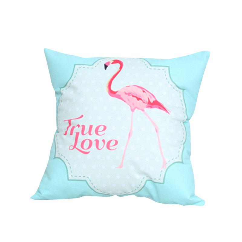 Small Fresh Flamingo American Pastoral Nordic Style Pillow Set Car Sofa Cushion Pillow Cover Does Not Include Pillow Core