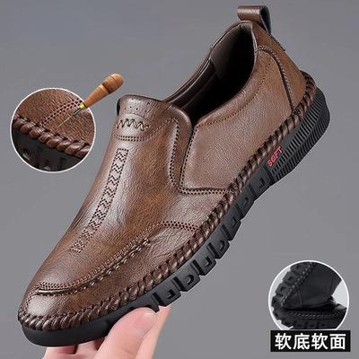 Chaussures d'affaires en cuir pour hommes, mocassins plats confortables, baskets d'été 2024, chaussures de tennis décontractées et respirantes, chaussures formelles Zapatos Hombre