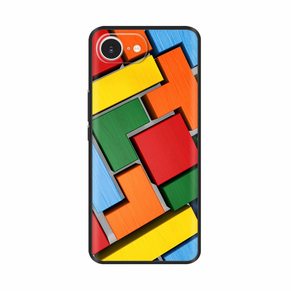 For iPhone 16E Case Fantasy Flower Black Phone Case For iPhone16E / iPhone SE 2025 Soft TPU Shockproof Back Cover Fundas Housing