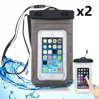 Set of 2 Waterproof Case Pouch for Phone iPhone Xiaomi Redmi Samsung OPPO Huawei Sony