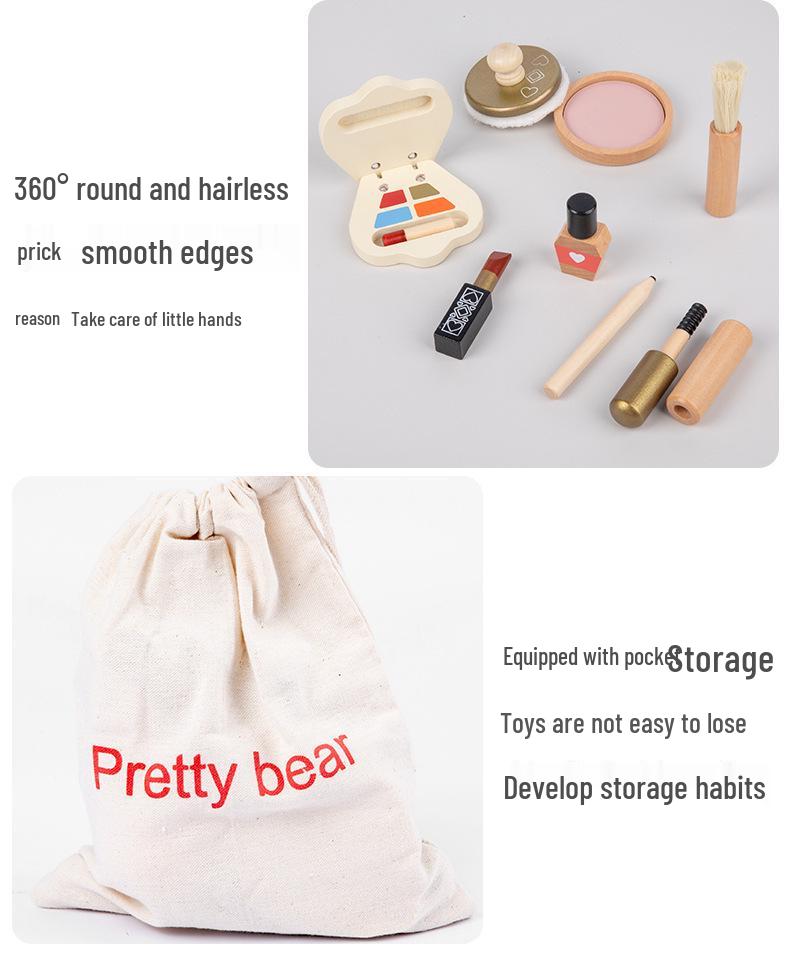 Children's Wooden Princess Vanity Playset