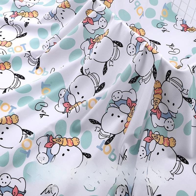 Wide 143cm Summer Cotton Fabric for DIY Sewing Children's Pajamas Clothes Cheongsam Super Soft Floral Cartoon Fabric