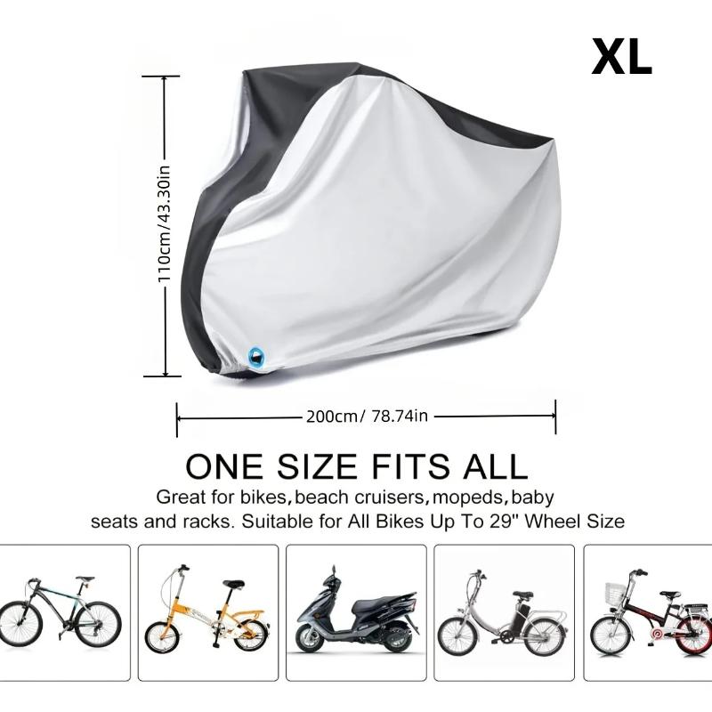 Waterproof Electric Bike Cover Dustproof Cover For Cycle Anti-Uv Protection Bike Outdoor Rain Cover Size S-Xlwith Lock Hole