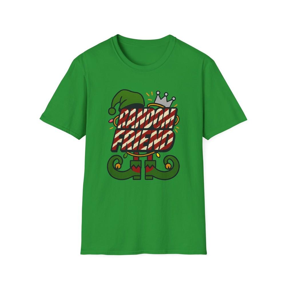 

Unisex Softstyle T-Shirt Random Friend Candy Cane Crown Christmas Holiday XL