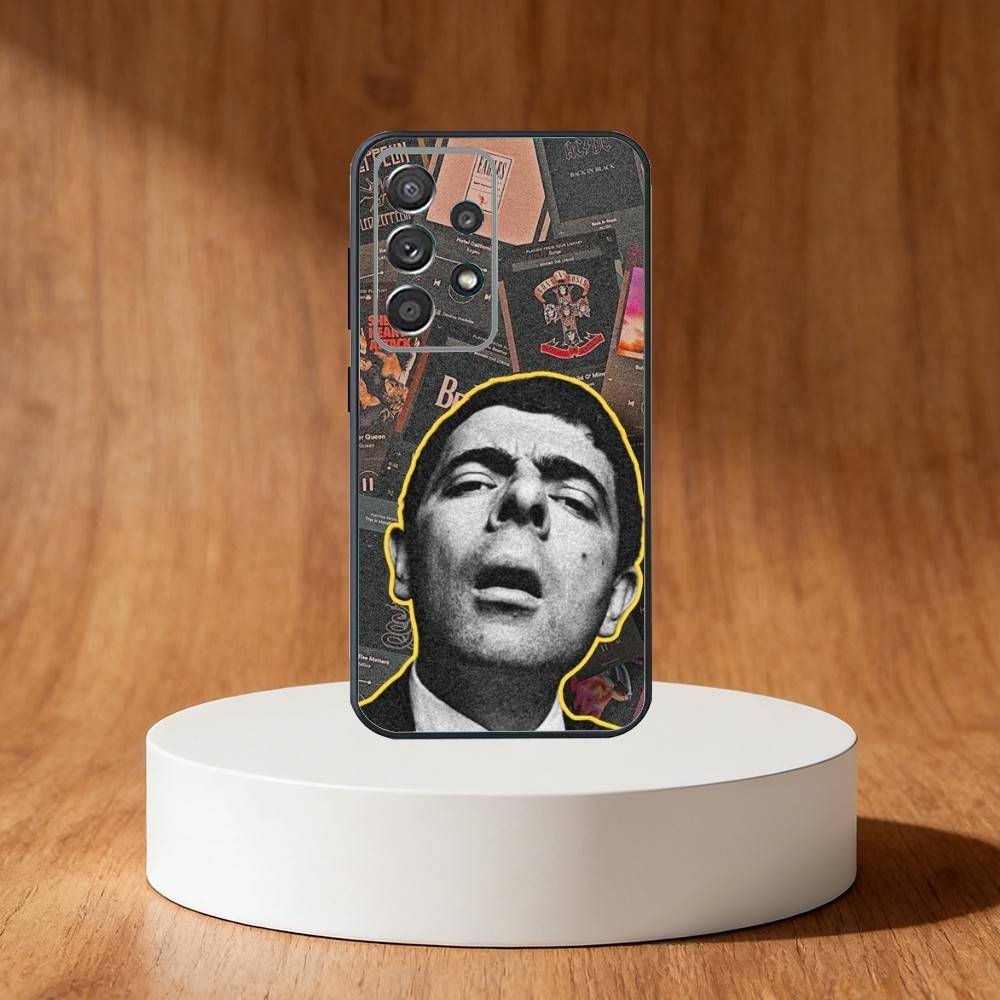 Funny Mr B- BeanS Phone Case For Samsung S25,S24,S21,S22,S23,S30,Ultra,S20,Plus,Fe,Note,10,9,5G Black Cover