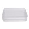 2Pcs Flat Plastic File Storage Bins with Latching Lids Document Organizer Transparent Stackable Portable Project Box