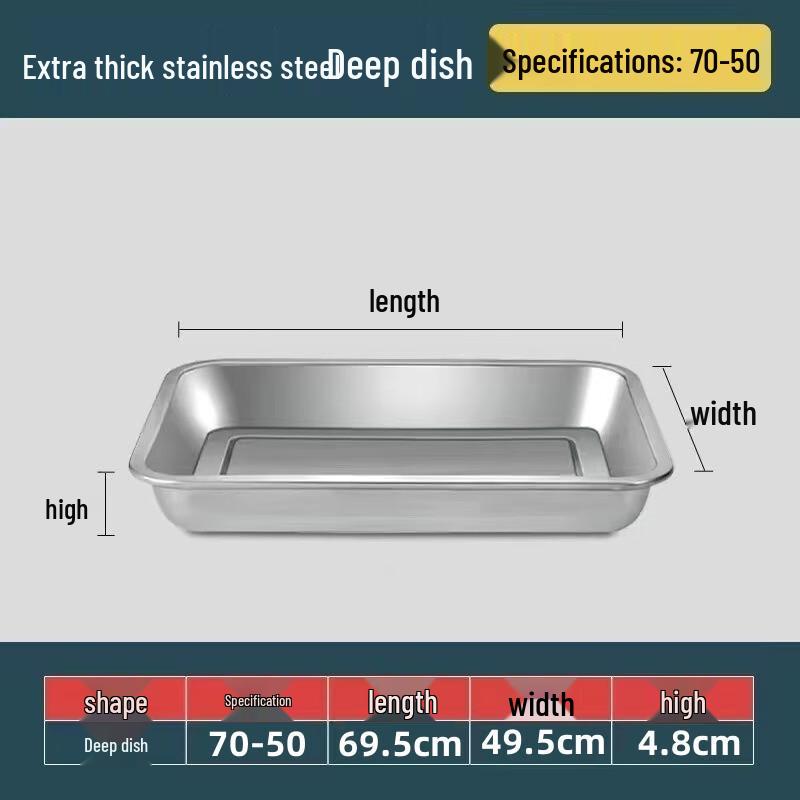 Jingyuheng 304 Stainless Steel Deep Square Serving Tray