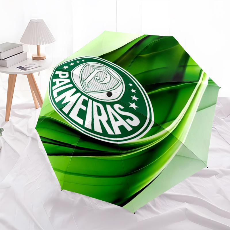 Printed SE Palmeiras logo Folding Umbrella,Outdoor,Leisure,And Travel Umbrella,Durable Umbrella Fabric,Birthday And Holiday Gift