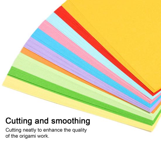 100 Sheets 15/20/25cm Square Origami Paper 10 Colors Double Sided DIY Scrapbook School Arts Crafts Kids Beginner Easy Fold Colorful Origami Sheets