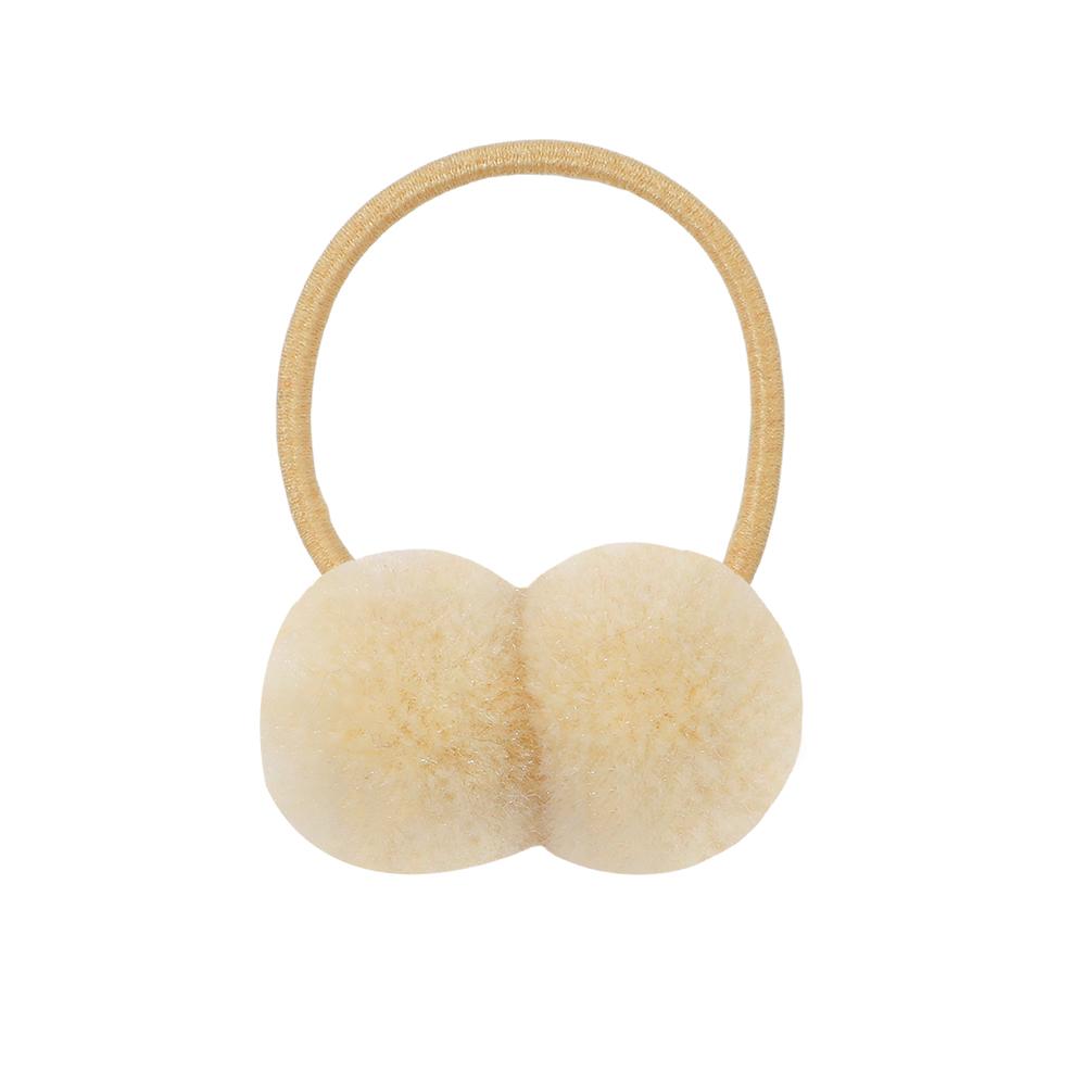 2/6/10Pcs Girls Scrunchies Double Plush Ball Hair Bands Set For Baby Kids Bobbles Elastic Hair Ropes Hair Accessories