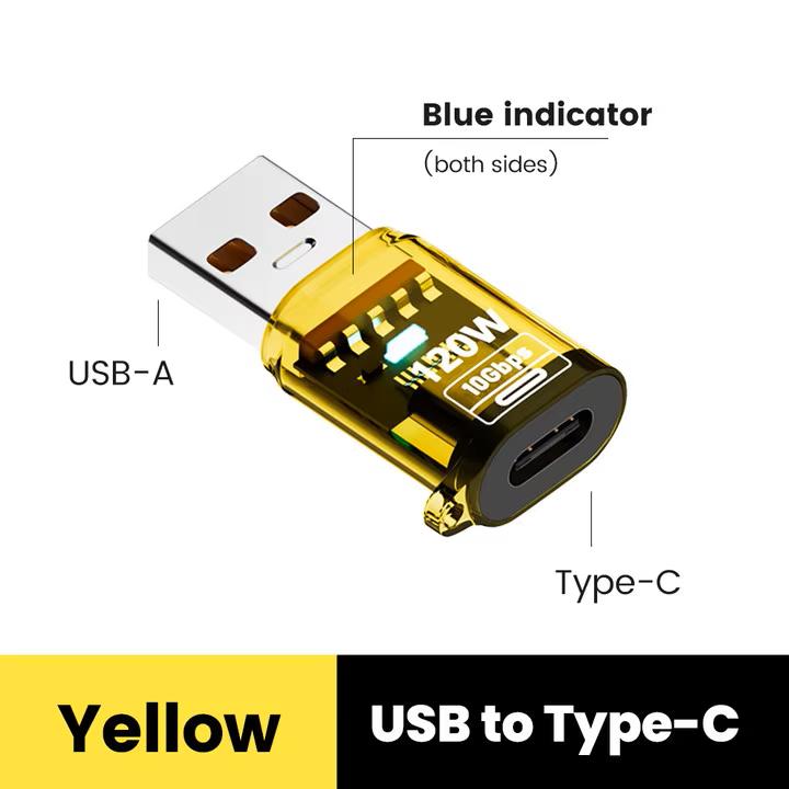120W Type C to USB A OTG adapter, USB3.2 to Type C female adapter, suitable for iPhone 15, 16, Macbook, iPad, supports fast char