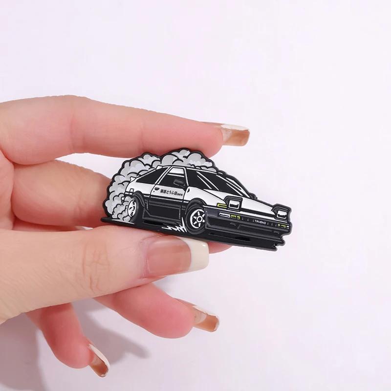 Car Racing Comics TV Animations Enamel Pins Cool Racing Driver Anime Metal Brooch Lapel Backpack Badge Jewelry Accessories